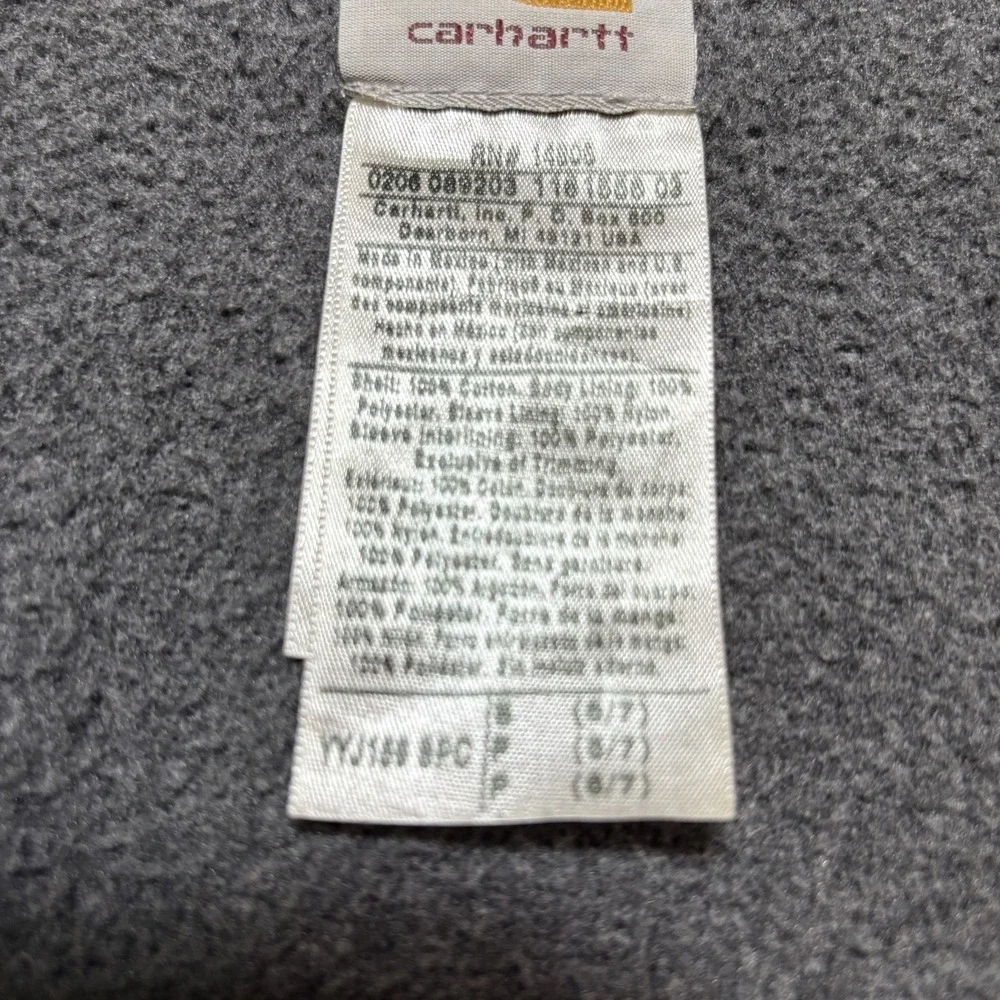 Vtg Carhartt Jacket Boys‎ Small 6/7 Spruce Green Canvas Hooded Active YYJ169 SPC